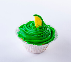 A lemon cupcake, a very original treat for kids