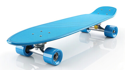 blue skateboard isolated on white background