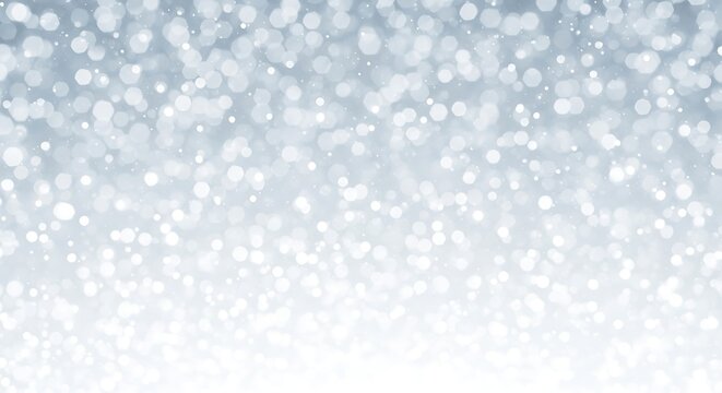 Abstract blurred white and blue bokeh lights background for festive occasions - Powered by Adobe
