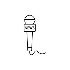 News microphone icon, vector illustration eps 10