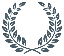 Classic laurel wreath illustration representing success honor recognition and achievement