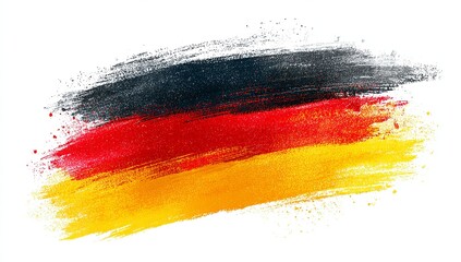 German flag brush strokes black red gold germany flag