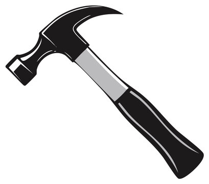 Essential hand tool black and gray claw hammer for repair building and handyman tasks
