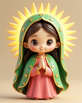 virgen, maria, guadalupe, dibujos animados, ni&ntilde;o, mujer, mu&ntilde;eca, vector, moda, falda, ilustraci&oacute;n, navida, sonriente, juguete, cabello, gente, beb&eacute;, gorros, beldad, rosa, se&ntilde;ora, princesa, car&aacute;cter