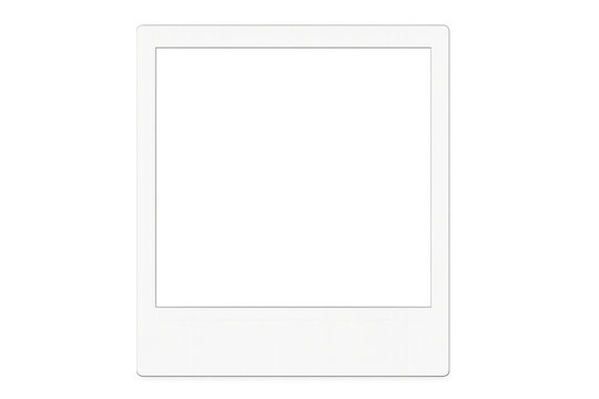 Instant picture frame with transparent background, vintage memory design for nostalgia and photographic templates