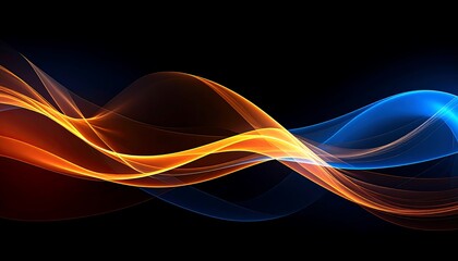 Harmonious abstract line waves depicting collaborative movement