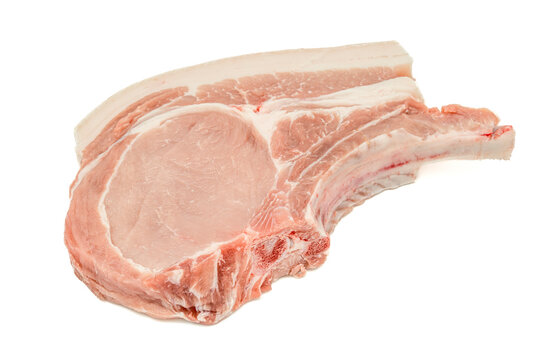 Raw pork tomahawk chop meat - Powered by Adobe