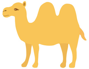 Obraz premium シンプルなラクダのイラスト ベクター素材