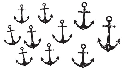 Elegant anchor pattern for nautical designs, perfect for seaside themes and ocean adventures, capturing the spirit of maritime history and seafaring tales