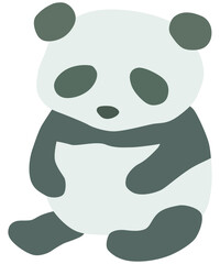 シンプルなパンダのイラスト ベクター素材