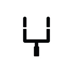 Simple black silhouette of american football goalposts