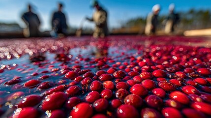 Cranberry harvesting process