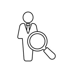 employee icon outline editable stroke line drawing eps.