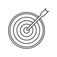 goal icon outline editable stroke line drawing eps.