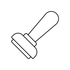 stamp icon outline editable stroke line drawing eps.