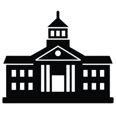 university hall icon on white background