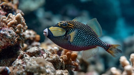 Obraz premium Colorful tropical fish on coral reef