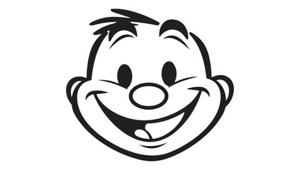 Cheerful cartoon character with a big smile, ready to bring joy to your project with its playful charm and friendly expression of happiness.