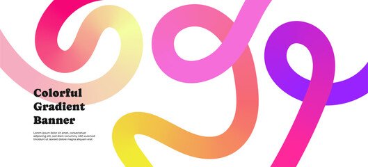 Colorful gradient swirls wrap around lively ribbons and squiggly shapes. Wavy lines and organic curves form a bold abstract look perfect for posters, playful wallpapers and energetic creative layouts.