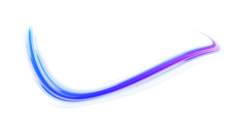 High-speed neon lines streak across dark city streets. Bright glowing trails follow precise line paths. The effect forms a futuristic motion network. Vector illustration. PNG