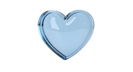 soft translucent blue heart with a glossy, glass-like finish — suitable for favorites, likes, premium love badges, wellness/mental-health visuals, and romantic or supportive UI elements.


