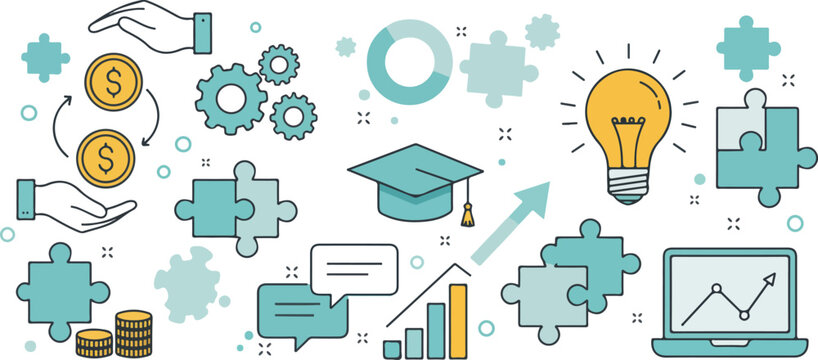 Business education finance growth idea solution concept