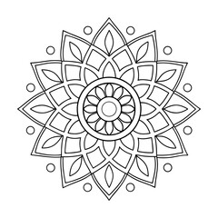 A vector representation of a hand-drawn mandala	