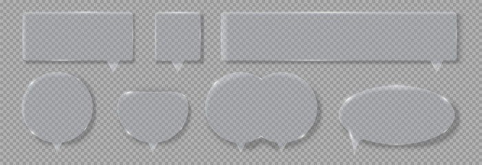 Set of glass bubbles for text.