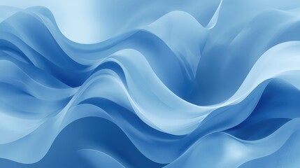 Obraz premium Abstract flowing blue waves and curves with soft light and shadow