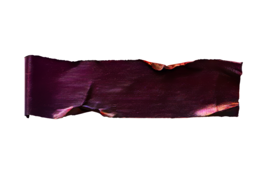 Torn Electrical Tape Piece With Colorful Iridescent Texture And Jagged Edges On Black Background