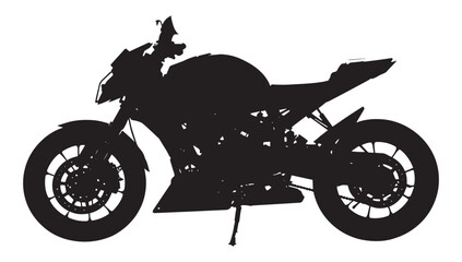 Sleek motorcycle silhouette hinting at freedom and adventure, perfect for automotive designs, branding, and dynamic marketing campaigns today