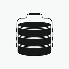 tiffin carrier, Food Carrier, Metal Tiffin Carrier , Tiffin Box vector	