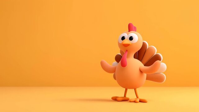 Cute Dancing Thanksgiving Turkey