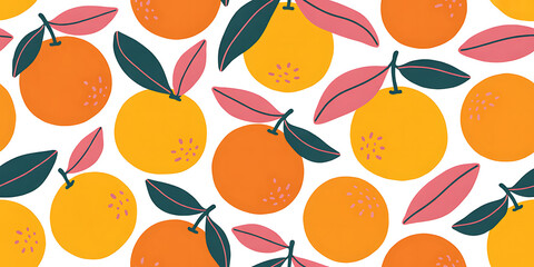 seamless pattern with autumn leaves