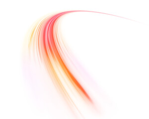 Racing cars dynamic flash effects city road with long exposure night ligh. Laser beams luminous abstract sparkling isolated on a transparent background.	