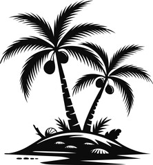 Palm tree vector 
