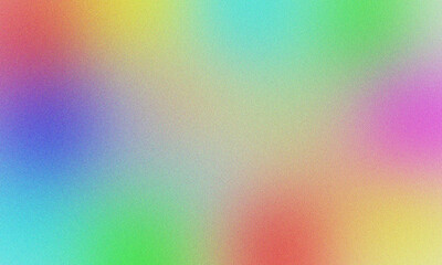 Colorful gradient background with grainy texture of smooth blurred colors