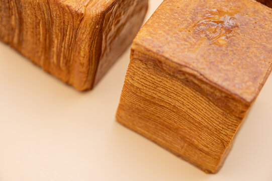 Croissant, square bread, breakfast bread, layered bread, butter bread