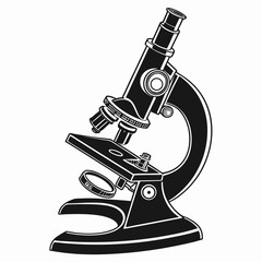 Magnified World of Science: An intricate depiction of a classic microscope, symbolizing the realm of scientific exploration and discovery, ready to unravel the hidden details of the microscopic world.