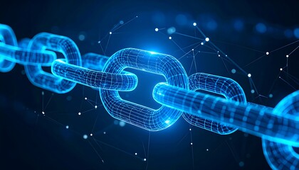 Elegant Circular Chain Link Connection with Gentle Firefly Glow