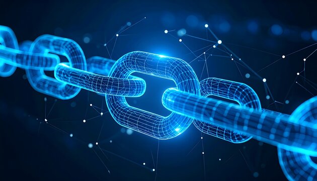 Elegant Circular Chain Link Connection with Gentle Firefly Glow