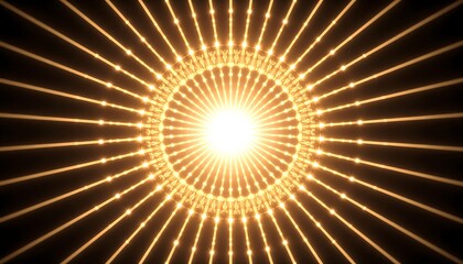 Glowing Firefly Light Expanding from Center Representing Collective Power