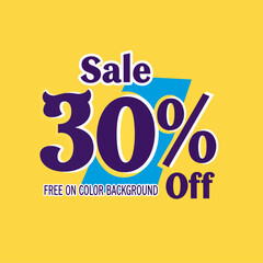 Sale Discount Label. Ethnic Shape Sale Promotion Stamp. Price Flat 30% Off Tag. Black and White Sale Label.