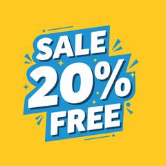 Special offer up to 20 percent off, abstract sale offer vector, abstract 20% off template