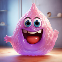 3d purple monster named Mr. Putty.