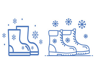 Winter boots ready for snowy weather and outdoor adventures