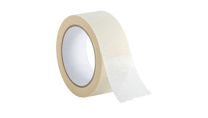 Roll of Masking Tape: A close-up shot of a roll of masking tape, highlighting its texture and functionality as a versatile tool for various purposes. 
