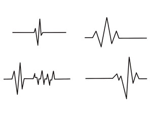 Black heartbeat line 