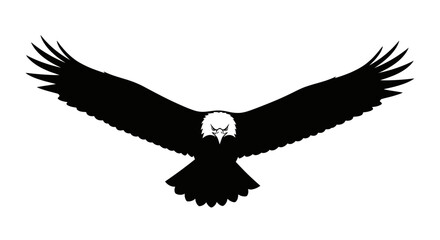 Eagle silhouette with transparent background