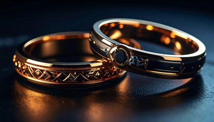 Luminous Overlapping Rings Symbolizing Strength and Unity in One Core